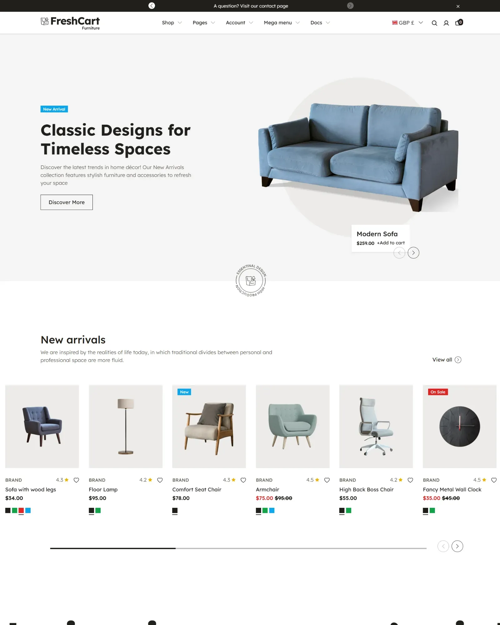 FreshCart Furniture